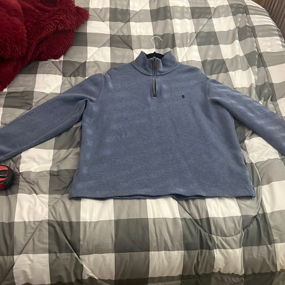 Quarter zip polo pullover
